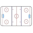 thumbnail image 1 of 1/4 Sheet Hockey Rink Edible Cake Cupcake Party Topper, 1 of 1