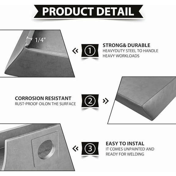 1/4" Skid Steer Attachment Plate Quick Attach Mount Plate Compatiblewith Dingo Ditch Witch Skid Steers and Tractors Steel,24"*10" ,Steel Color Coated with Anti-Rust Oil with Gloves
