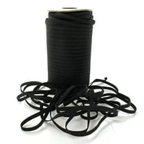 1/4" Skinny Elastic Ribbon Black 25 Yards