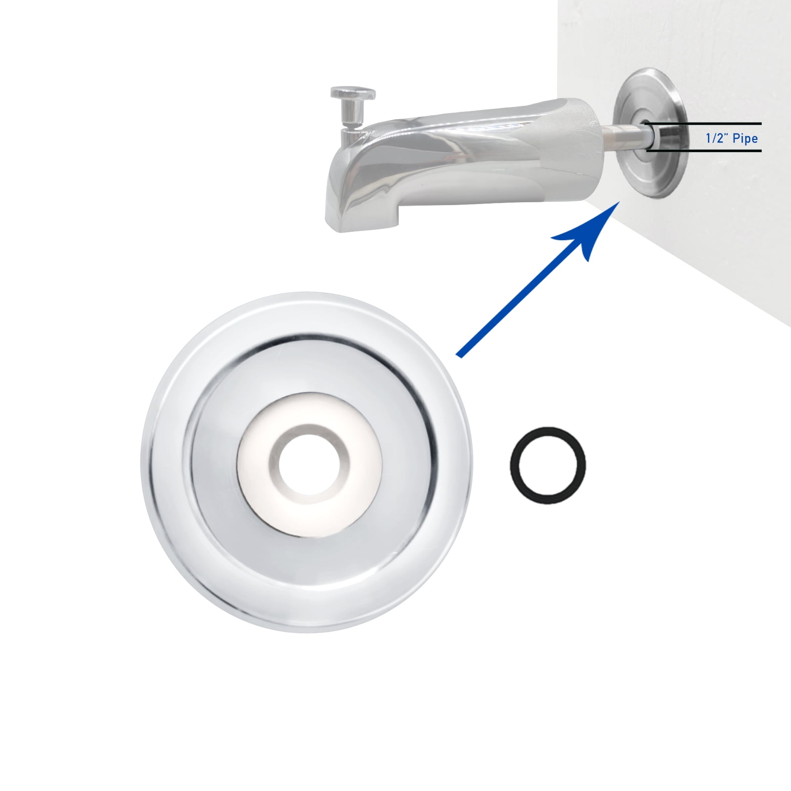 1/4" Spacer for Tub Spout, Flange Trim Ring for Bath Faucet