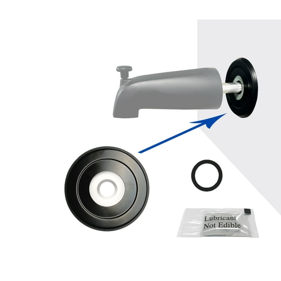 1/4" Spacer for Tub Spout, Flange Trim Ring for Bath Faucet, Shower Pipe Remodeling Sealer (304SUS-Matte Black)
