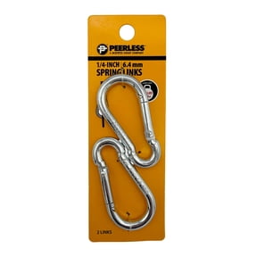 1/4" Spring Links, 2 Pack, Zinc, Peerless Chain Company, #4710442M