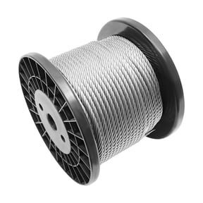 1/4" Stainless Steel Cable 150 Ft Strand Aircraft Wire Rope 7x19 Strand Wire Rope with Clamps Gloves for Deck Cable Railing Systems, Clotheslines, Ziplines, and DIY Balustrades