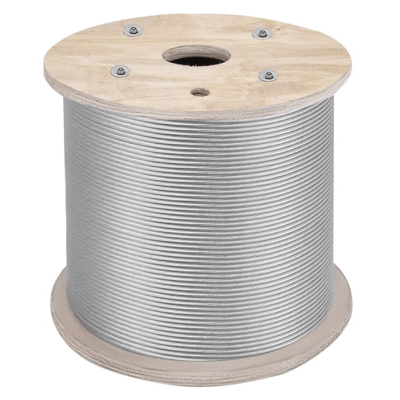 1/4" Stainless Steel Cable 200FT - T304 7x19 Wire Rope for Railing, Deck, Fence - 6400lbs Breaking Strength