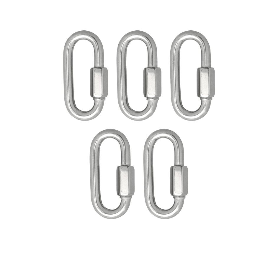 1/4" Stainless Steel Quick Links, 5 piece, A316,UPC tagged, Peerless Chain #H8224-0440