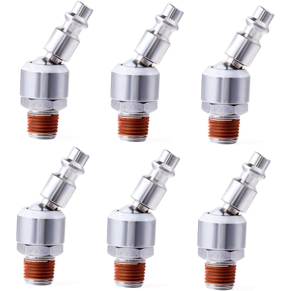1/4" Swivel Air Plug Air Quick Connect Plugs Air Hose Fitting Air Compressor Fittings Air Hose Connectors