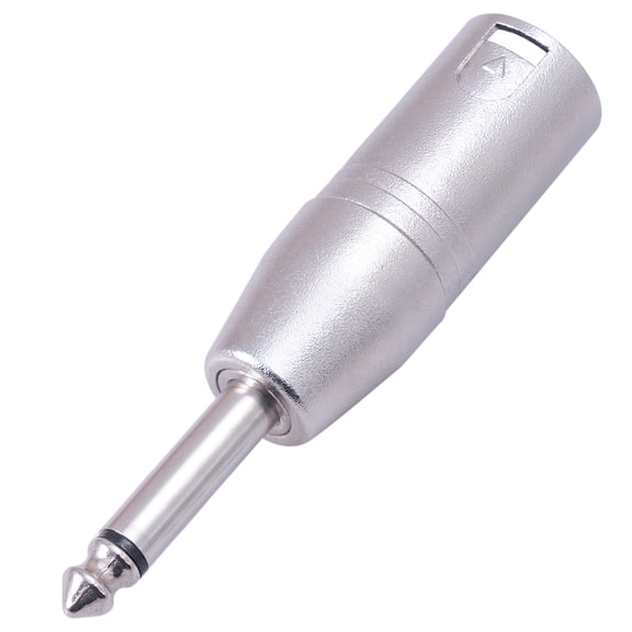 1/4" TRS Mono to XLR Adapter, Unbalanced Quarter Inch 6.35mm Male to XLR Male Adapter for Power Amplifier, Sound Card