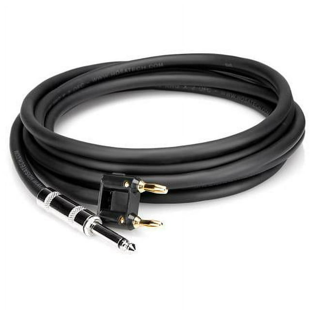1/4" TS to Dual Banana Phone 16AWG Speaker Cable, 20'