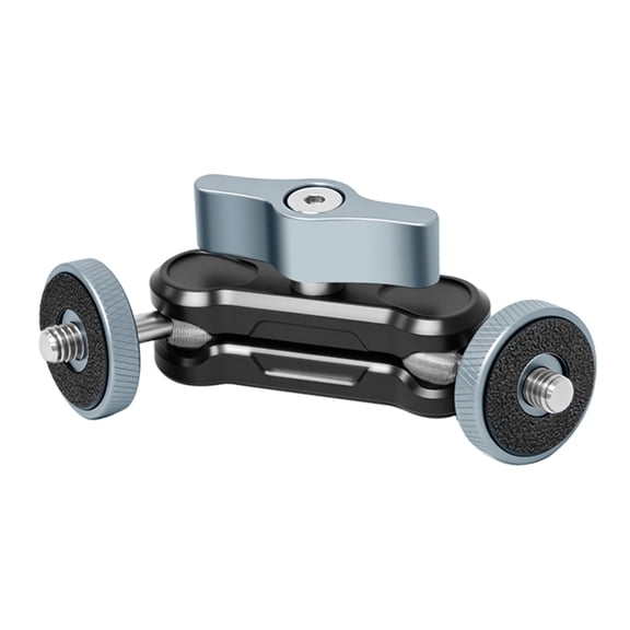 1/4 Thread Camera Mount Arm with Double Ball Heads, Metal Extension Bar for Camera Cage Connection and Camera Accessory Positioning