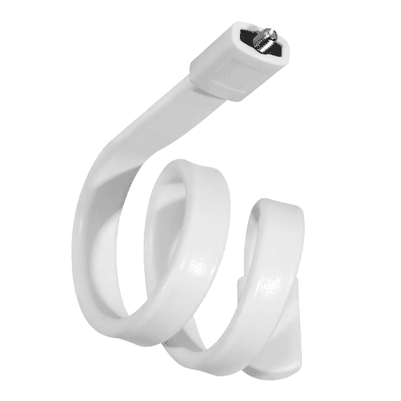 1/4 in Thread Gooseneck Camera Holder Silicone Selfie Snake Bracket Crib Support Monitor Bracket Baby Monitor Bracket,1 * Monitoring camera bracket,White