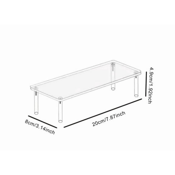 1-4 Tier Acrylic Display Stand Durable Display Rack For Cupcake Perfume Doll Transparent Trapezoidal Blind Box Storage Shelf