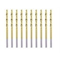 thumbnail image 1 of 1/4” Titanium Coated Twist Drill Bit Set, High Speed Steel Jobber Length Drill, Split Point, 10PCS (For Wood, Plastic and Metal ), 1 of 5