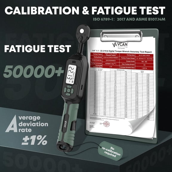 1/4 Torque Wrench Digital(1.1-22.2Ft.Lb) ±2% Accuracy Digital Torque Wrench 1/4 Drive with Buzzer and LED Flash Track Mode Inch Pound Torque Wrench Set with Bits & Sockets for Bike Moto Gunsmithing