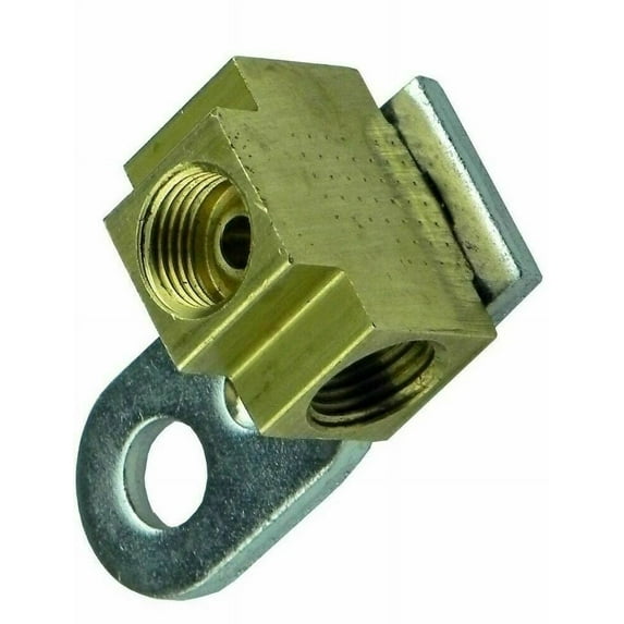 1/4" Tube Brass Inverted Flare Brake Line Tee 7/16-24 All Three Sides & Bracket