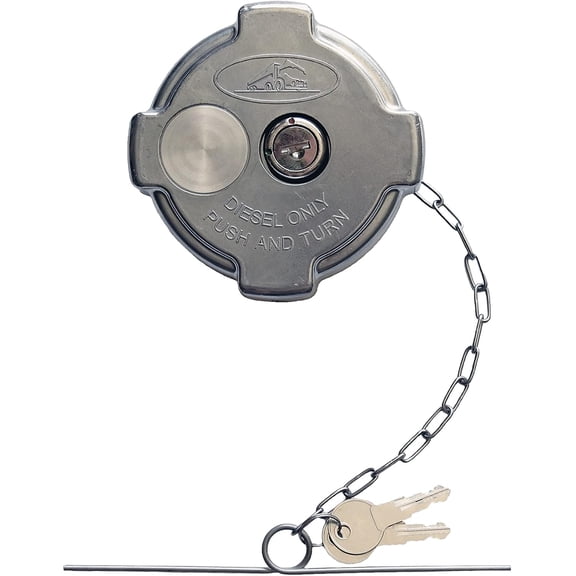 1/4 Turn 3 1/2" Locking Aluminum Diesel Fuel Cap for Select Freightliner Trucks