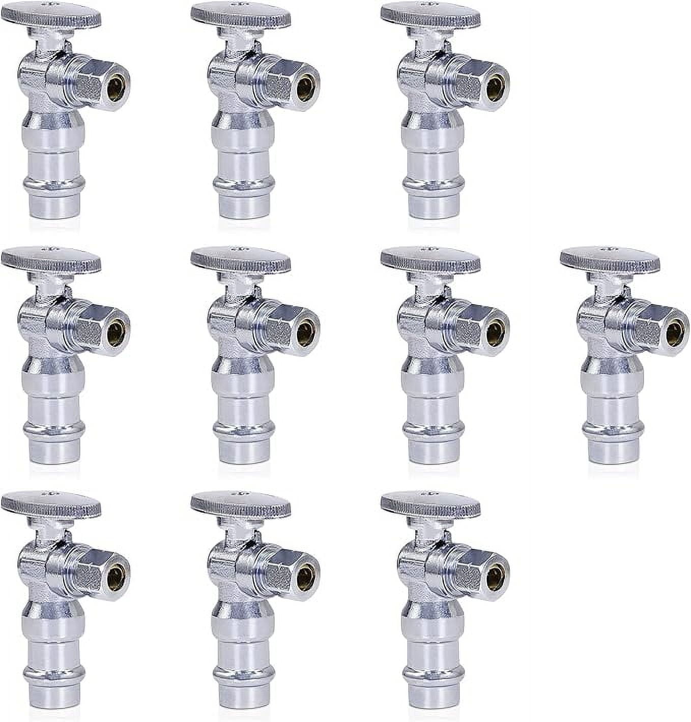 GUOFIS Angle Stop Valve,1/2" FIP Iron Pipe X 3/8" Compression Chrome Angle Shut-off Valve With 1 - View #7