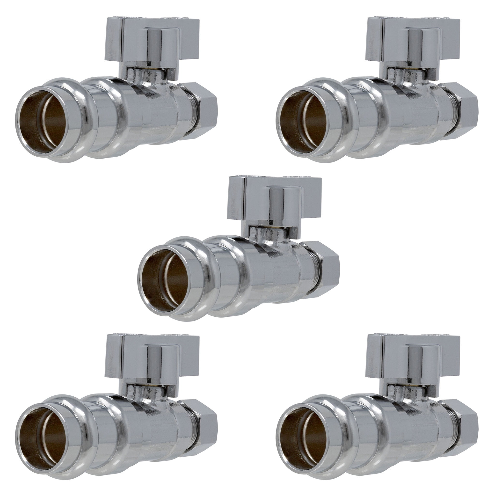 Brass Craft 1/2" X 1/4" Angle Stop Valve - Chrome, 1/4 Turn, Lead Free, Compression Fittings - View #11