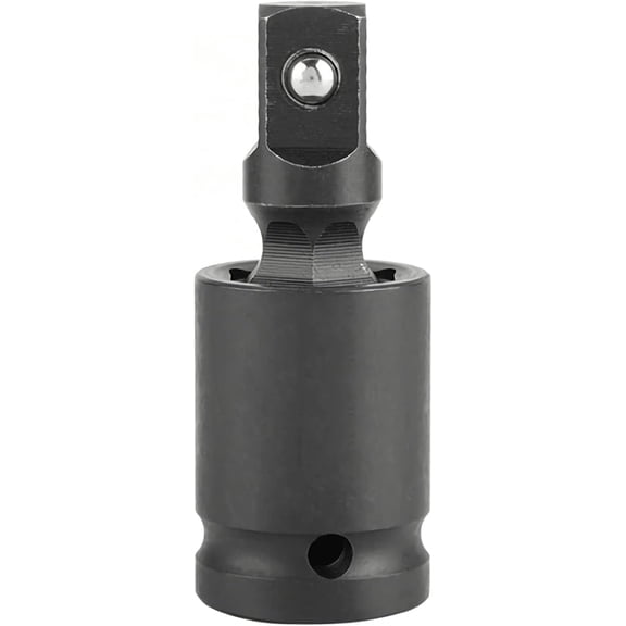 1/4" Universal Joint Swivel Socket Adapter, Black Impact Socket Extension, CR-V Steel, 2PCS