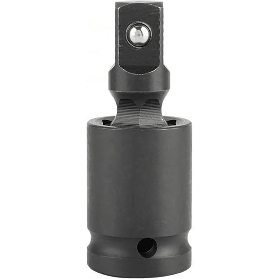 1/4" Universal Joint Swivel Socket Adapter, Black Impact Socket Extension, CR-V Steel, 2PCS