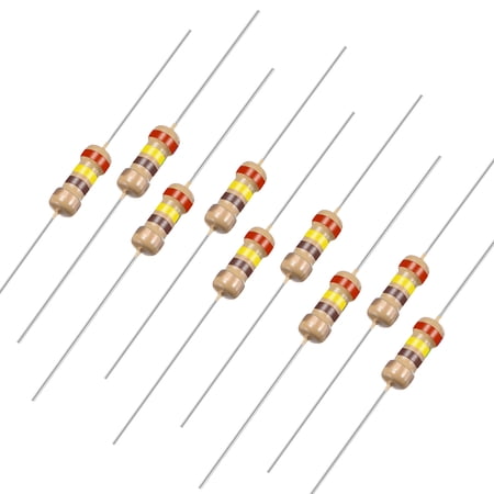 1/4 Watt 240 Ohm Carbon Film Resistors 5% Tolerances 0.25W 50pcs 4 Color Band