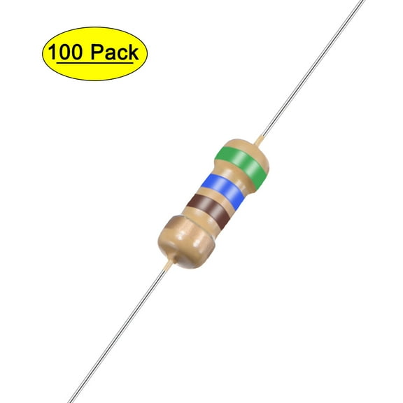 1/4 Watt 560 Ohm Carbon Film Resistors 5% Tolerances 0.25W 100Pcs 4 Color Band
