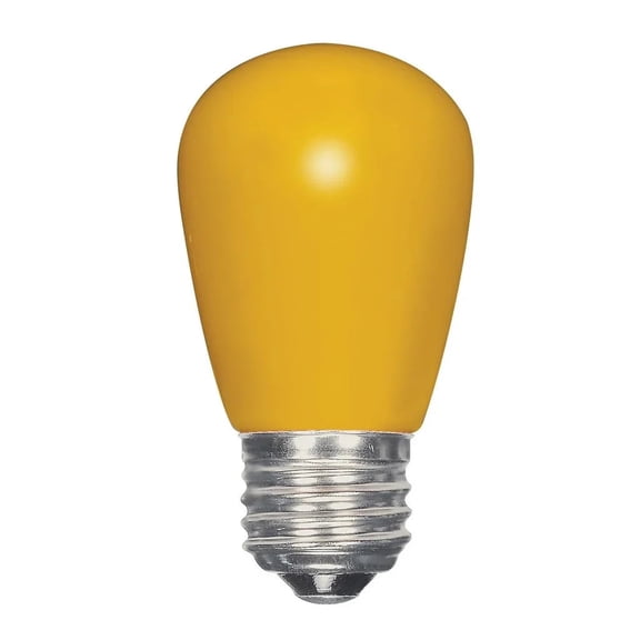 1.4 Watt LED - S14 - Ceramic Yellow - Medium base - 120 Volt - Carded - 12 Pack