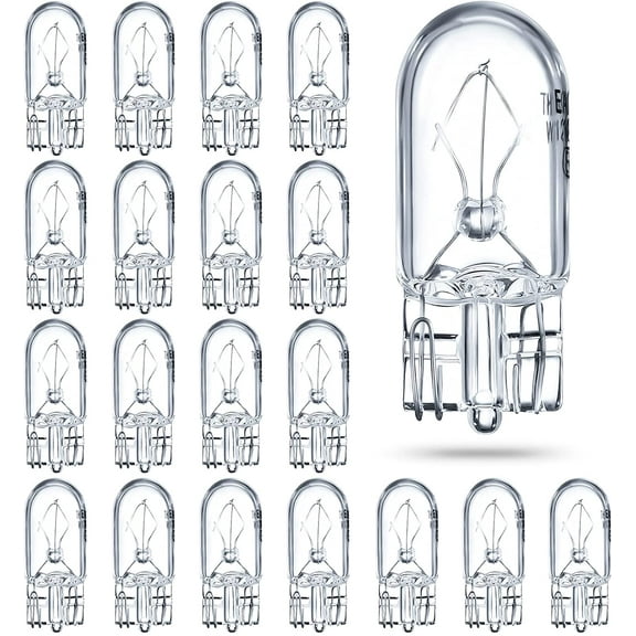 1/4 Wedge Base 12V 5W Bulb Clear Krypton Light Bulb for Landscape, RV and Cabinet Lighting(Warm White Light,20 Pieces)