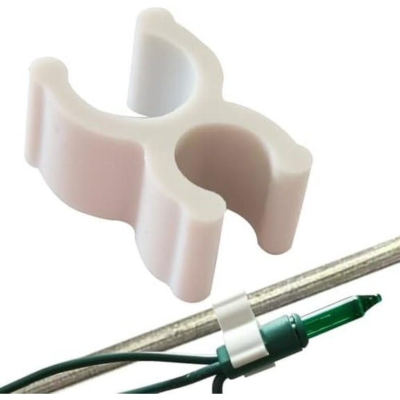 1/4" Wire Frame Christmas Light Clip, 200 Pack Mini Light Sculpture Clips for Wire Frame to Hold Mini String Lights, White