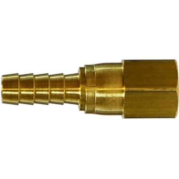 1/4 X 1/4 NPTF Female Swivel, Hose Barb, Brass Fittings