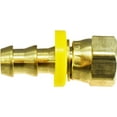 thumbnail image 1 of 1/4 X 1/4 POHB X Female JIC Fl Swivel, Push On Hose Barb, Brass Fittings, 1 of 1