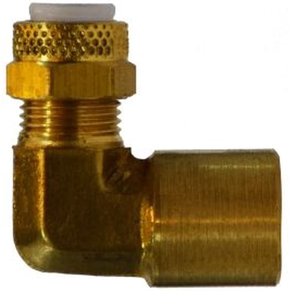 1/4 X 1/4 Poly-Flo X FIP Elbow, Flareless, Brass Fittings