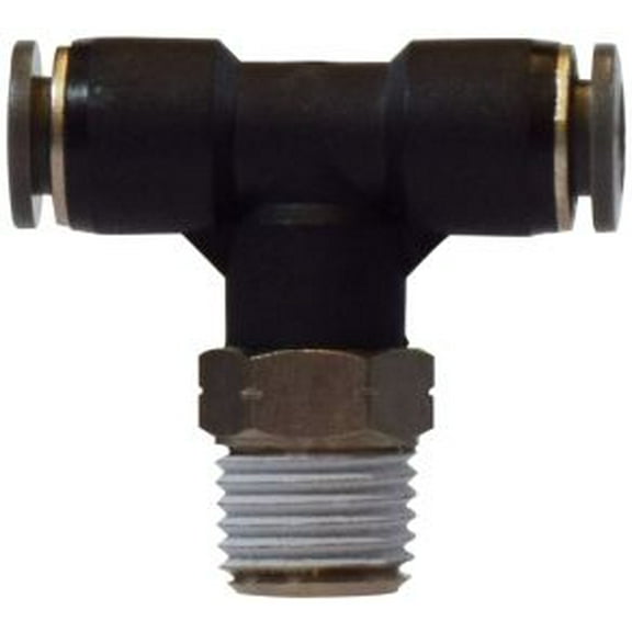 1/4 X 1/4 Push-In X M Swivel Branch T, Composite Body Push In Fittings, Brass Fittings