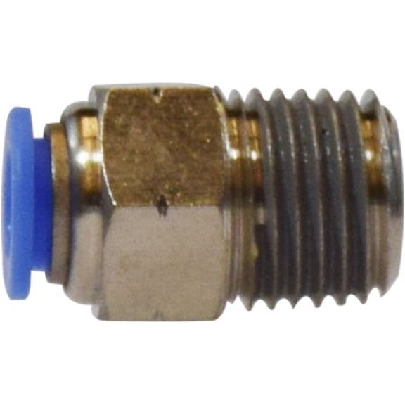 1/4 X 1/4 Push-In X MIP Adapter, Composite Body Push In Fittings, Brass Fittings
