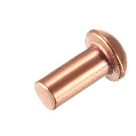 1/4 X 3/4 Round Head Copper Rivets; 100 PCS