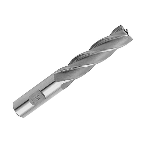1/4" X 3/8" HSS 4 Flute Single End Long End Mill, Qualtech, DWCF708