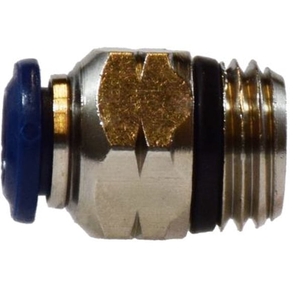 1/4 X 3/8 Push-In X MIP Nickel-Plated Adapt, Nickel Plated Push In Fittings, Brass Fittings