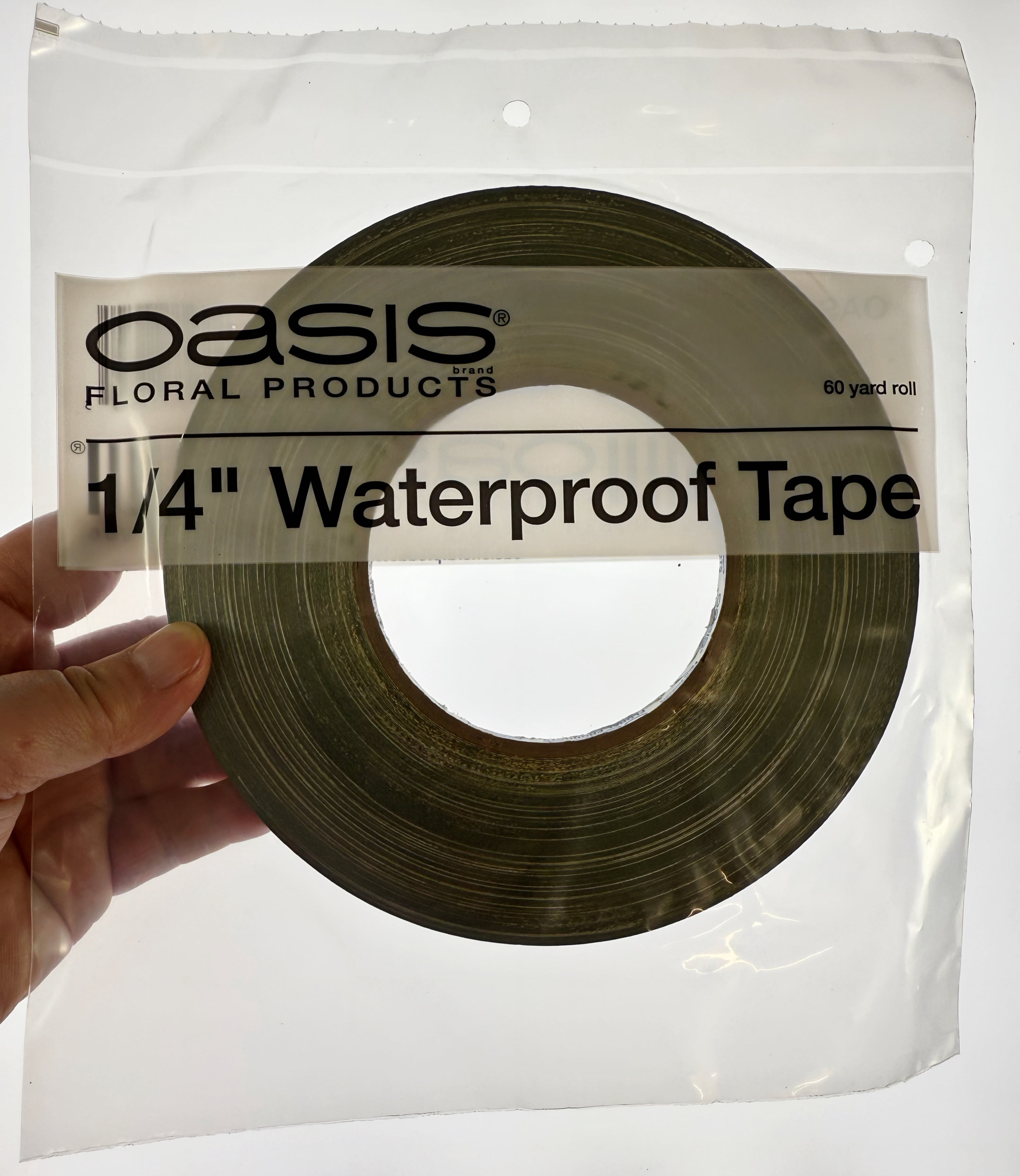 1/4'' X 60yds Green Waterproof Tape Case of 48 Rolls