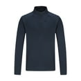 thumbnail image 1 of 1/4 Zip Pullover Mens Golf Sweater Clearance Pullover Sweaters Lightweight Solid Color Zipper Long Sleeve Shirt, 1 of 7
