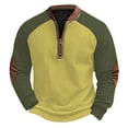 thumbnail image 1 of 1/4 Zip Sweatshirts Mens,Sweatshirts for Men Color Block Half Zip Sweatshirts Work Tactical Pullover Vintage Long Sleeve Tops Stand Collar Sweaters for Fall Winter, 1 of 3