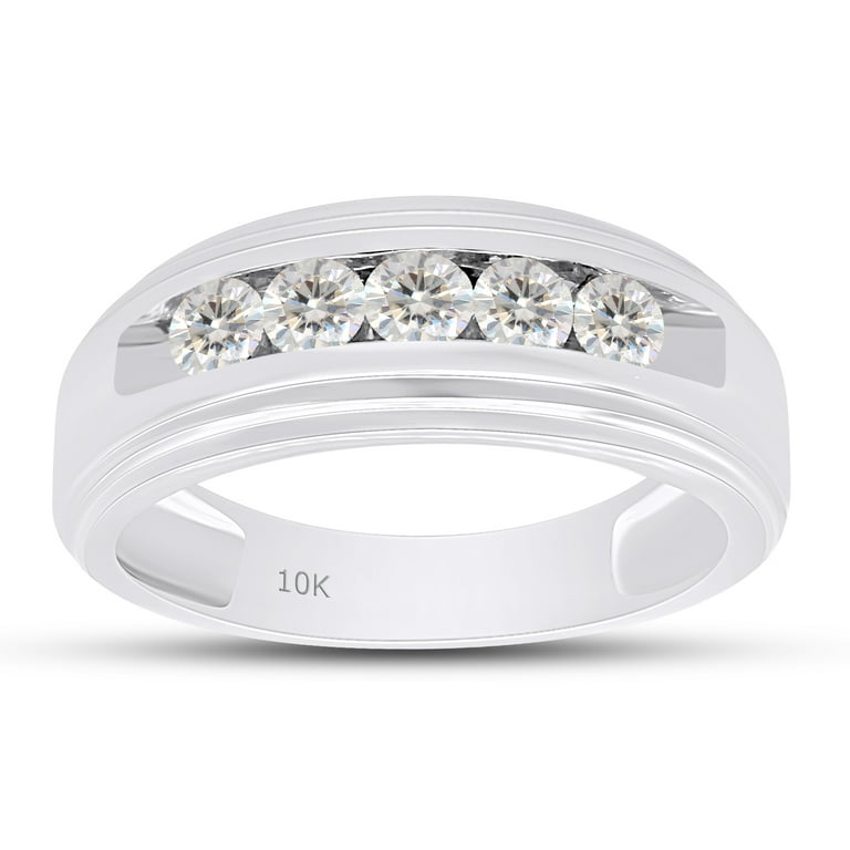 MEN'S BAND 0.25CT ROUND DIAMOND 10K WHITE GOLD MEN'S BAND 0.25CT ROUND DIAMOND 10K WHITE GOLD