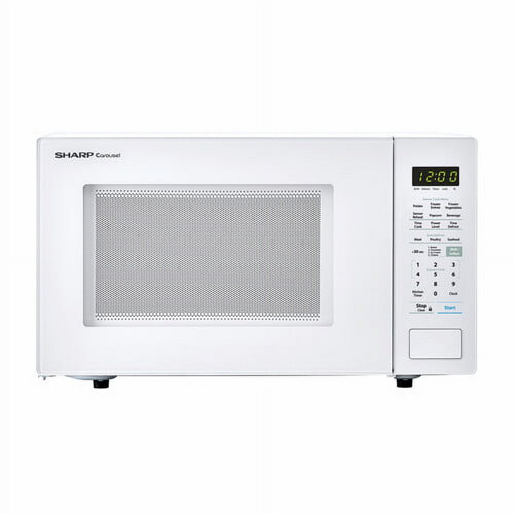 1.4 cu. ft. 1000W Sharp White Countertop Microwave Oven (SMC1441CW) - image 1 of 6