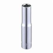 1/4 in Drive, 1/4" Hex SAE Socket, 6 Points, Steel, Chrome, 1/4 in 53YR22