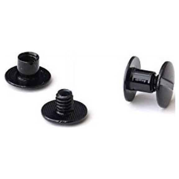 1/4 in. black aluminum chicago screws/screw posts (qty 100 sets)