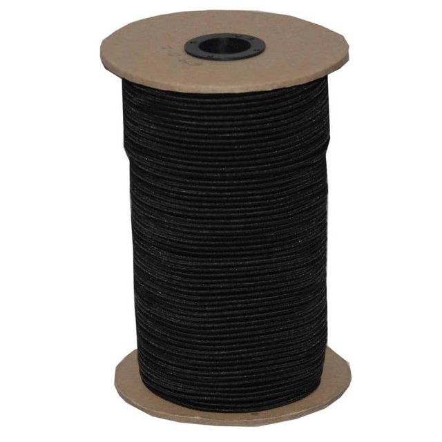 1/4 in. x 500 ft. Black Elastic Bungee Shock Cord