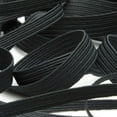 thumbnail image 1 of 1/4 inch (6mm) Braided Flat Elastic Stretch Band: Sewing Crafts DIY Mask 5 yard (Black), 1 of 1