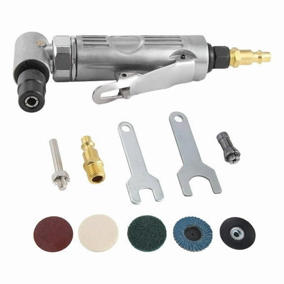HOT! 1/4 inch Air Angle Die Grinder 90 Degree Pneumatic Grinding Machine Cut Polisher Mill Engraving Tools Set With Spanner Wrench