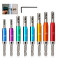 thumbnail image 1 of 1/4"inch Hex Shank Hinge Drill Bit Set, 9PCS HSS Self Centering Drill Bits, Woodworking Hole Drilling Tool, 5/64?, 7/64?, 9/64?, 11/64?13/64'', 1 of 9