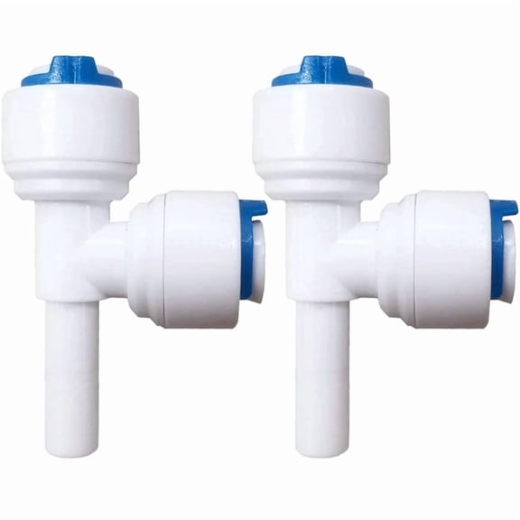 1/4-inch Quick Connect RO Water System Fittings for T33 Inline Water Filter, Push to Connect Water Tube Fitting (2Pc)