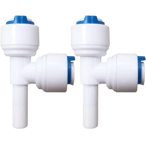 1/4-inch Quick Connect RO Water System Fittings for T33 Inline Water Filter, Push to Connect Water Tube Fitting (2Pc)