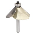 thumbnail image 1 of 1/4-inch Shank 1-inch Cutting Length Ball Bearing 45 Degree Chamfer Router Bit, 1 of 5